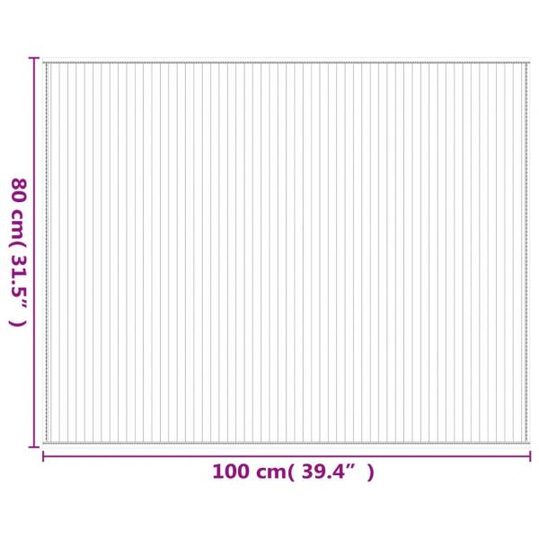 Teppich Rechteckig Natur 80x100 cm Bambus