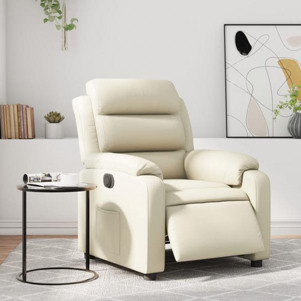 ARDEBO.de - Relaxsessel Elektrisch Creme Kunstleder