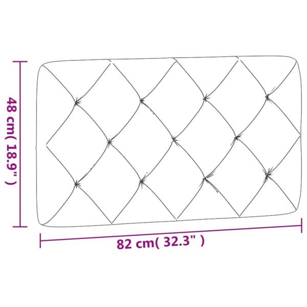 Kopfteil-Kissen Schwarz 80 cm Samt