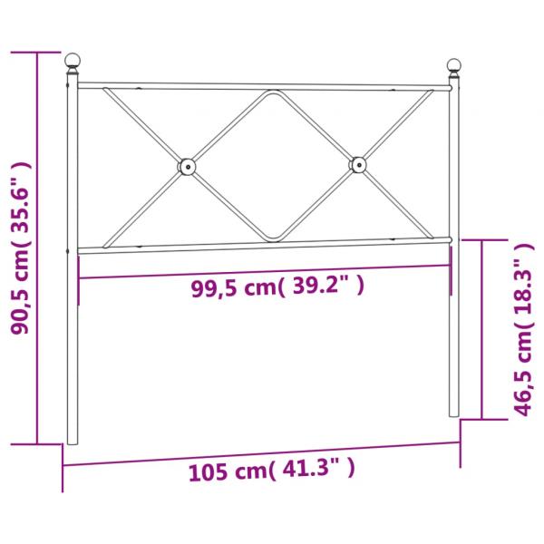 Kopfteil Metall Weiß 100 cm