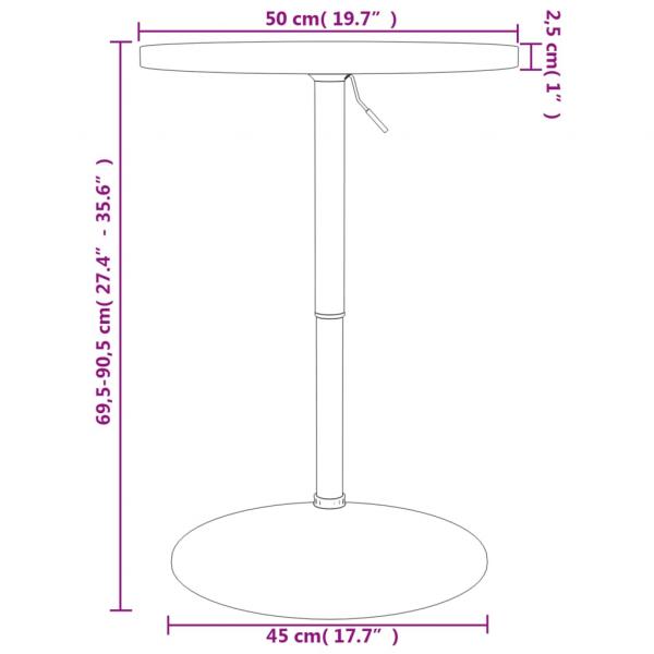 Bartisch Ø50x90,5 cm Massivholz Buche