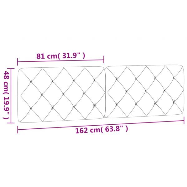 Kopfteil-Kissen Dunkelgrau 160 cm Samt