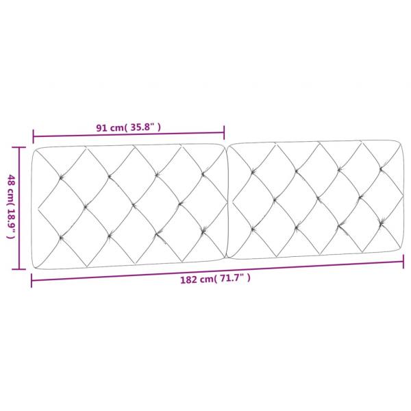 Kopfteil-Kissen Schwarz 180 cm Samt