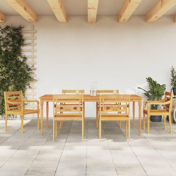 ARDEBO.de - 7-tlg. Garten-Essgruppe Massivholz Teak