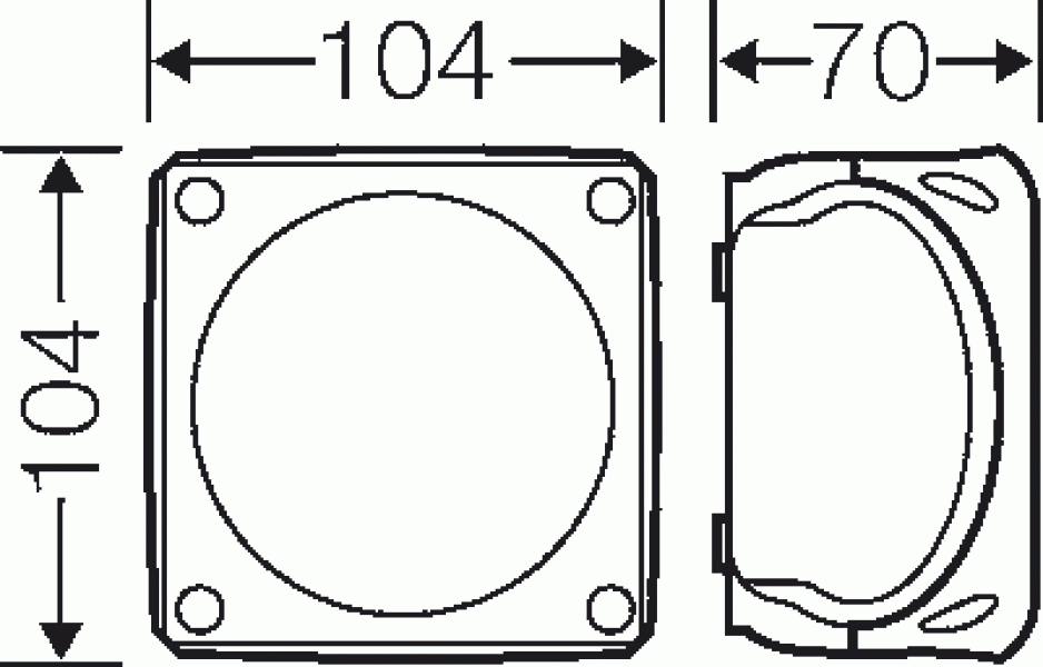 Hensel DK0404R Kabelabzweigkasten 1,5-4 mm², Deckel rot