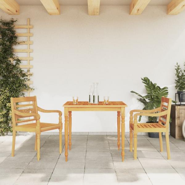 ARDEBO.de - 3-tlg. Garten-Essgruppe Massivholz Teak