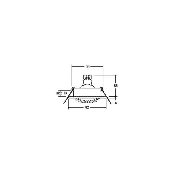 Brumberg Einbaustrahler GX5,3, 50W, chrom (2034.03)