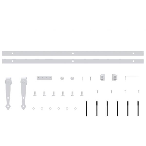 Mini Schiebetürbeschlag Set für Schranktüren Carbonstahl 152 cm