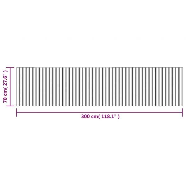 Teppich Rechteckig Dunkelbraun 70x300 cm Bambus