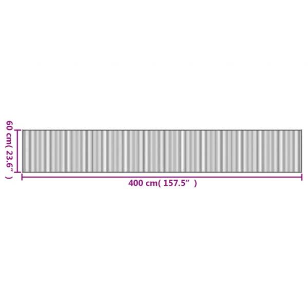 Teppich Rechteckig Dunkelbraun 60x400 cm Bambus