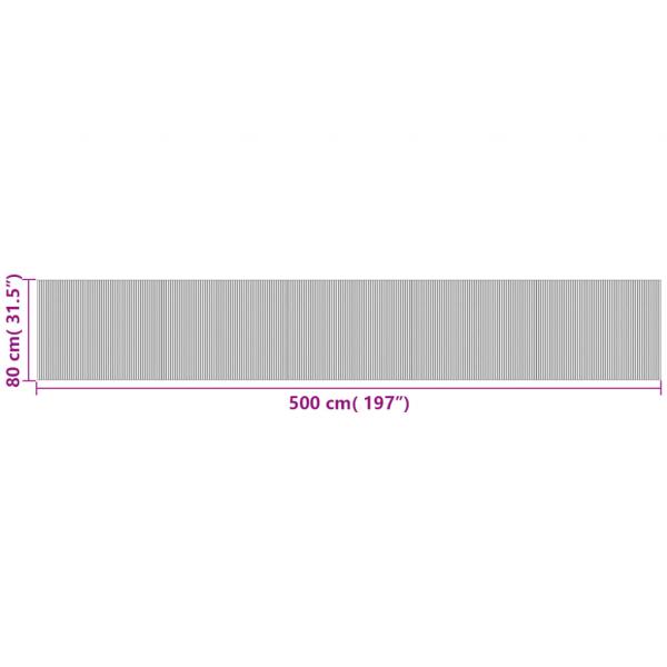 Teppich Rechteckig Hell Natur 80x500 cm Bambus