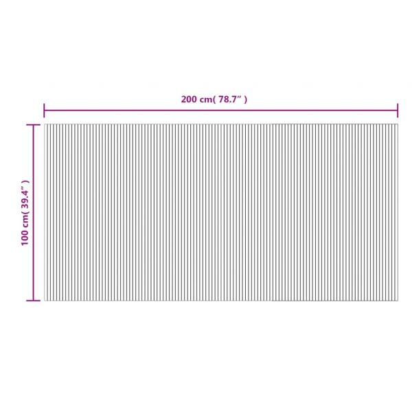 Teppich Rechteckig Hell Natur 100x200 cm Bambus