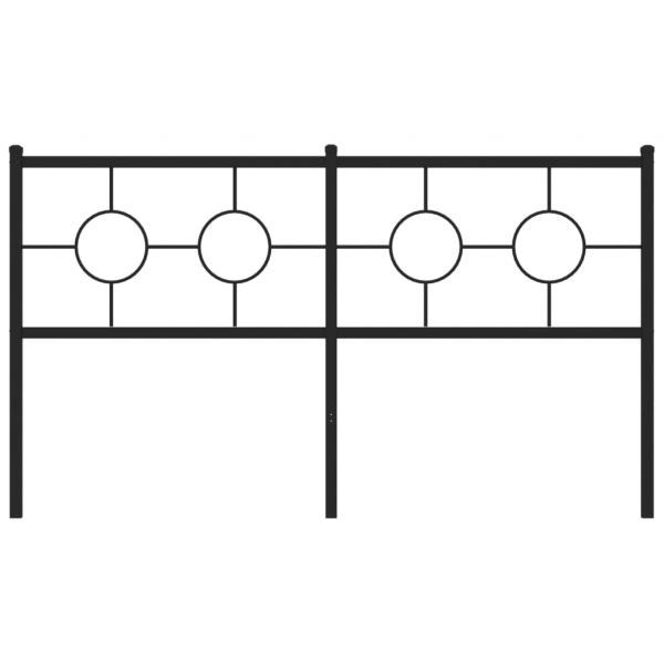 Kopfteil Metall Schwarz 160 cm