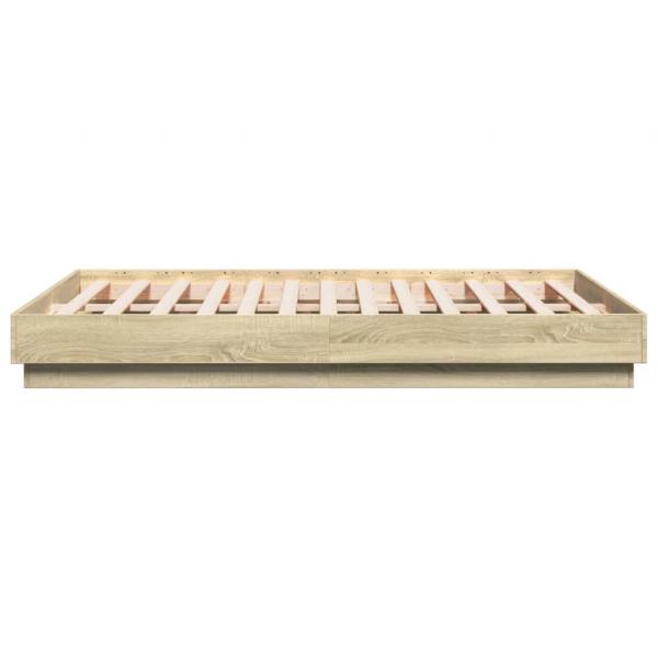 Bettgestell Sonoma-Eiche 135x190 cm Holzwerkstoff