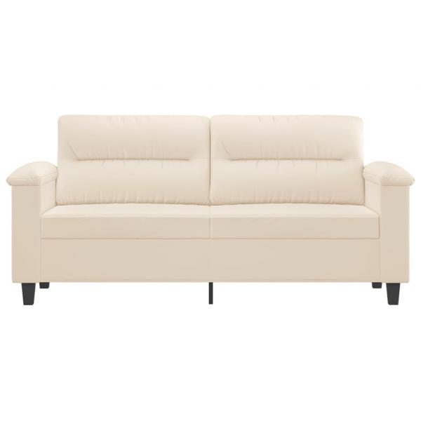 2-Sitzer-Sofa Beige 140 cm Mikrofasergewebe