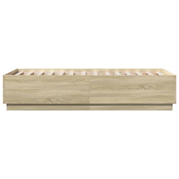 Bettgestell Sonoma-Eiche 75x190 cm Holzwerkstoff