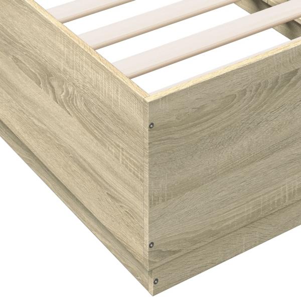 Bettgestell Sonoma-Eiche 75x190 cm Holzwerkstoff