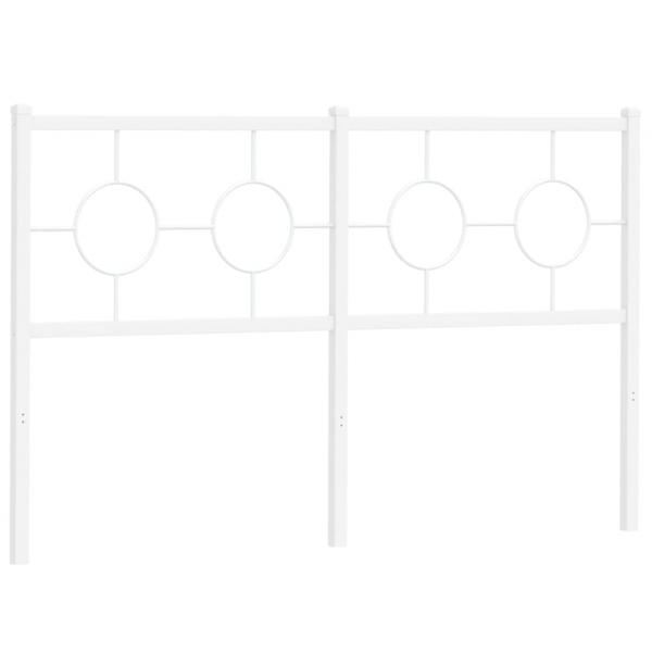 Kopfteil Metall Weiß 135 cm