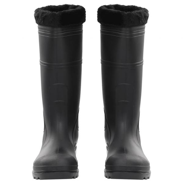 Gummistiefel mit Herausnehmbarem Innenfutter Schwarz Gr. 45 PVC