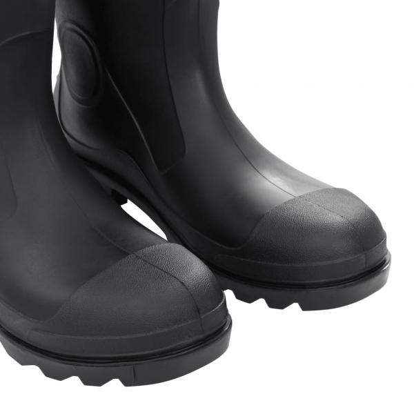 Gummistiefel mit Herausnehmbarem Innenfutter Schwarz Gr. 45 PVC