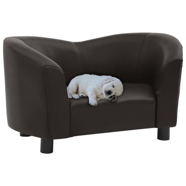 ARDEBO.de - Hundesofa Braun 67x41x39 cm Kunstleder 