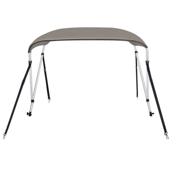 2-Bow Bimini-Top Grau 178x138x96 cm