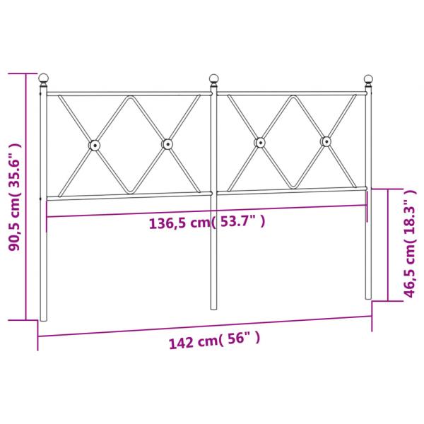 Kopfteil Metall Schwarz 137 cm