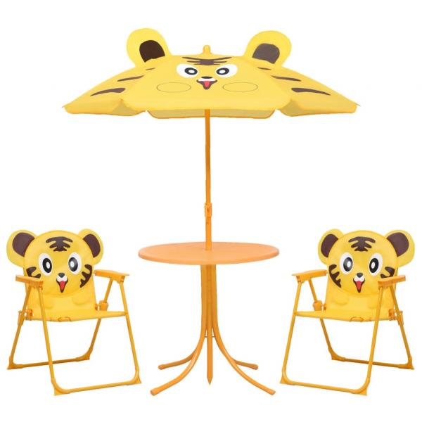 ARDEBO.de - 3-tlg. Garten-Bistro-Set für Kinder mit Sonnenschirm Gelb