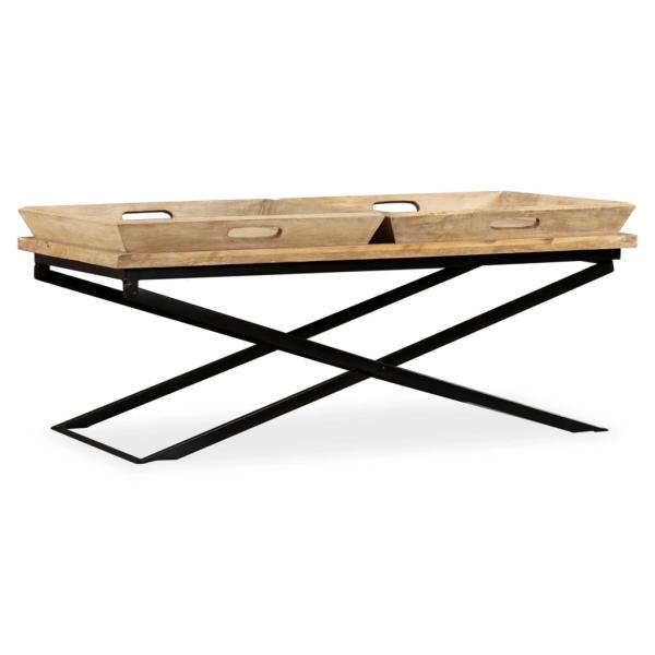 ARDEBO.de - Couchtisch Mangoholz Massiv 110 x 55 x 42 cm 