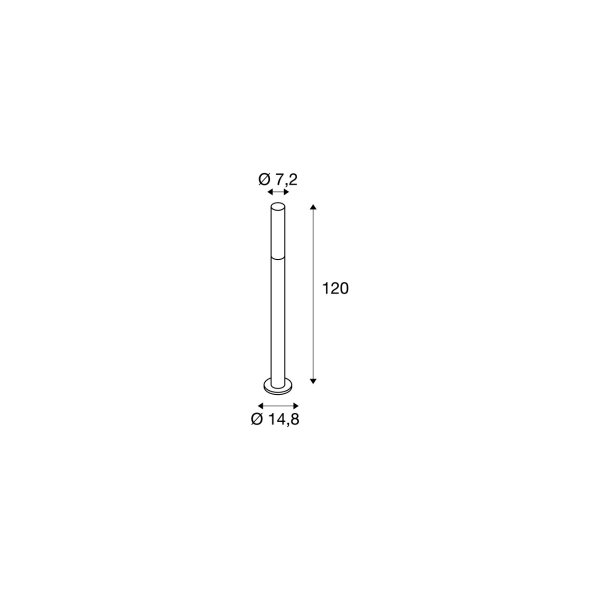 SLV APONI 120 Outdoor Standleuchte, LED, anthrazit, 3000K, IP65 (1000683)