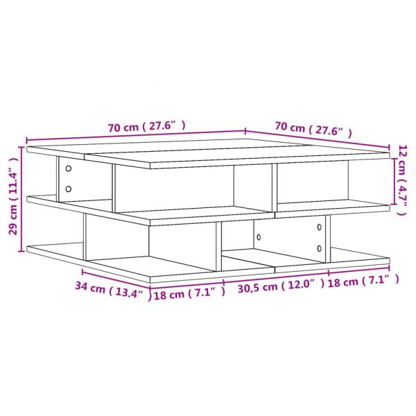 Couchtisch Betongrau 70x70x29 cm Holzwerkstoff