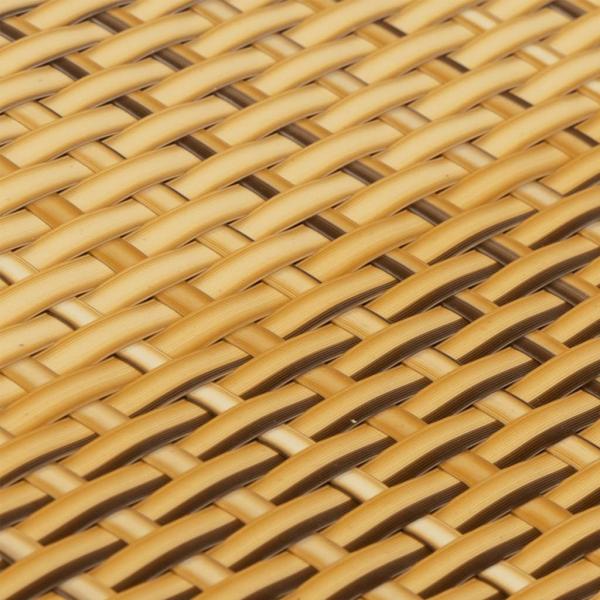 Balkon-Sichtschutz Hellbraun 600x90 cm Poly Rattan