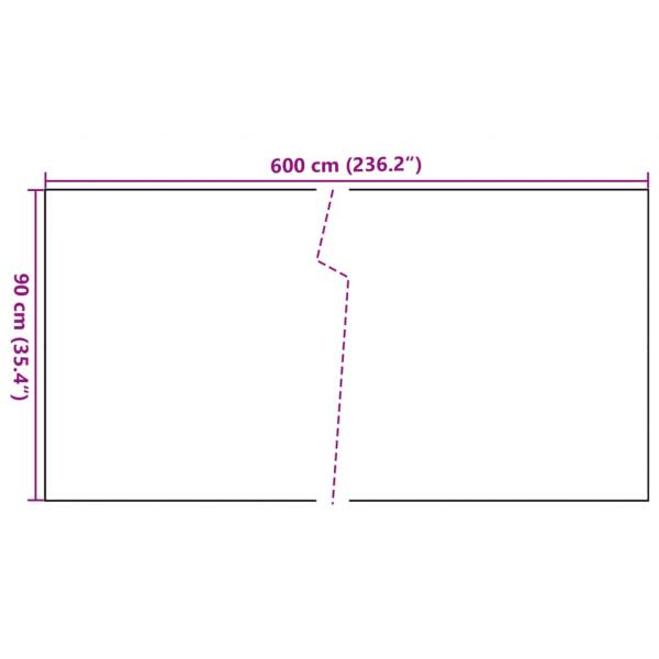 Balkon-Sichtschutz Hellbraun 600x90 cm Poly Rattan