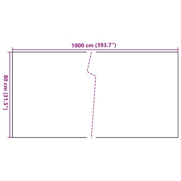 Balkon-Sichtschutz Hellbraun 1000x80 cm Poly Rattan