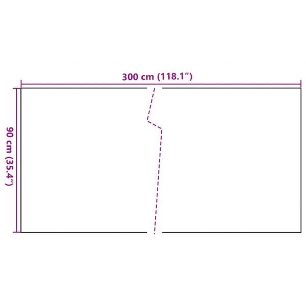 Balkon-Sichtschutz Schwarz 300x90 cm Poly Rattan