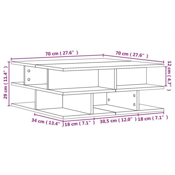 Couchtisch Sonoma-Eiche 70x70x29 cm Holzwerkstoff