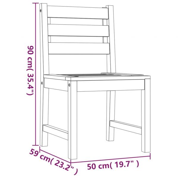 Gartenstühle 8 Stk. Massivholz Teak