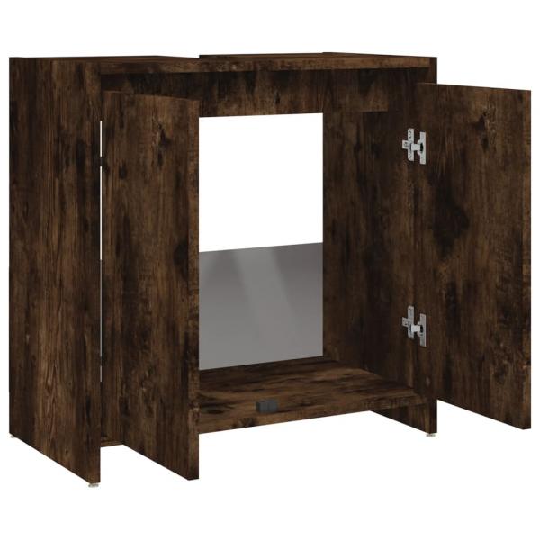 Badschrank Räuchereiche 60x33x61 cm Holzwerkstoff