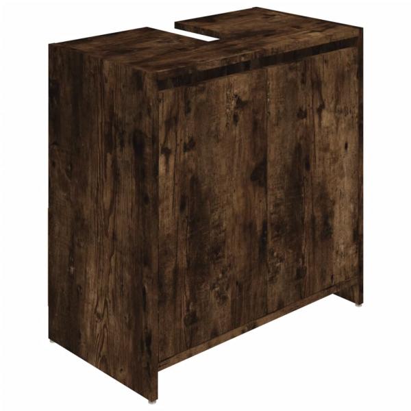 Badschrank Räuchereiche 60x33x61 cm Holzwerkstoff