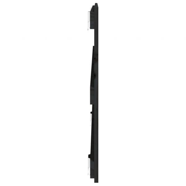 Wand-Kopfteil Schwarz 127,5x3x60 cm Massivholz Kiefer