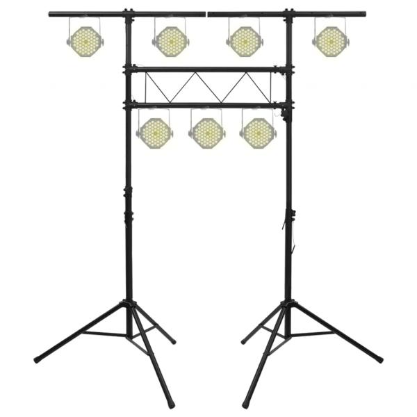 Leuchtenstativ Schwarz 238x115x(180-300) cm Stahl