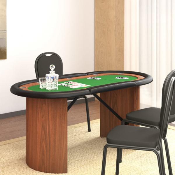 ARDEBO.de - Pokertisch 10 Spieler Grün 160x80x75 cm