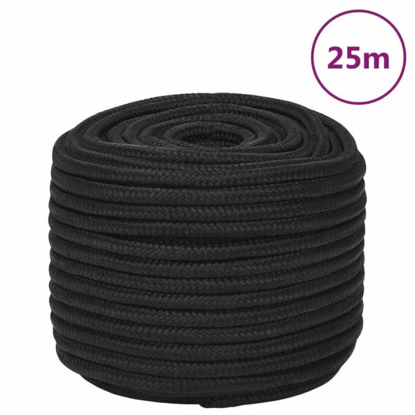 ARDEBO.de - Bootsseil Schwarz 12 mm 25 m Polypropylen