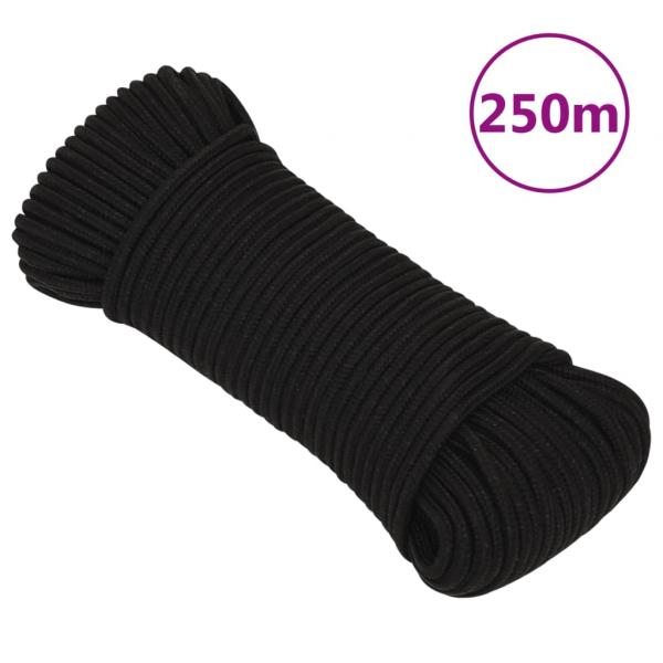 ARDEBO.de - Arbeitsseil Schwarz 4 mm 250 m Polyester