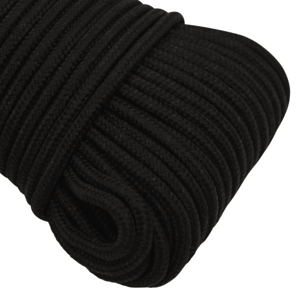 Arbeitsseil Schwarz 4 mm 500 m Polyester