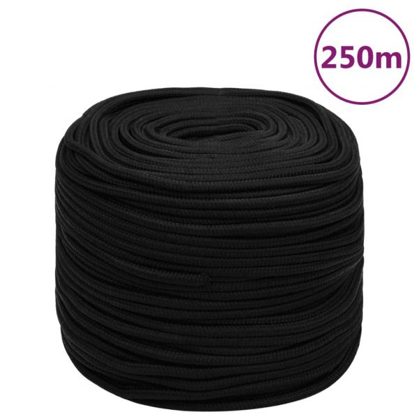 ARDEBO.de - Arbeitsseil Schwarz 6 mm 250 m Polyester