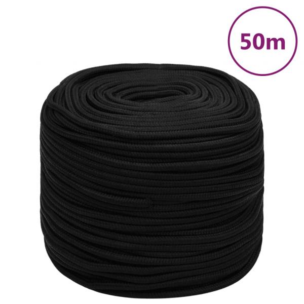 ARDEBO.de - Arbeitsseil Schwarz 6 mm 50 m Polyester