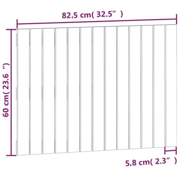 Wand-Kopfteil Honigbraun 82,5x3x60 cm Massivholz Kiefer