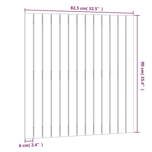 Wand-Kopfteil Grau 82,5x3x90 cm Massivholz Kiefer