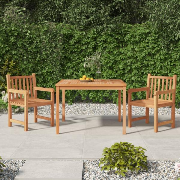 ARDEBO.de - 3-tlg. Garten-Essgruppe Massivholz Teak